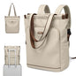 GOLF SUPAGS Convertible Laptop Backpack for Women Casual Daypack Notebook Tote Bag for Work College Travel Leisure (Apricot) - color: Apricot