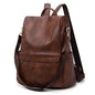 CHERUTY Women Backpack Purse PU Leather Anti-theft Casual Shoulder Bag Fashion Ladies Satchel Bags - color: 1-3 A-brown, size: Medium