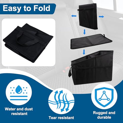 Car Seat Organizer Backseat, Car Organizer, Collapsible Small Car Seat Storage Organizer with Divide, Handles and Mesh Pockets for Front/Rear Consoles Back Seats Traveling and Storing Items