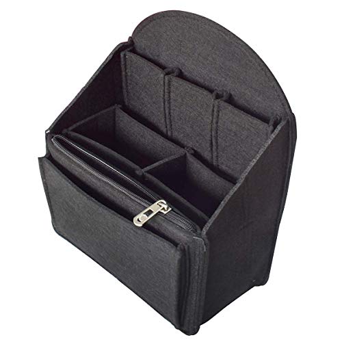 VANCORE Felt Backpack Organizer Insert for Rucksack Handbag Shoulder Bag (Black,Small) - color: Black, size: Small