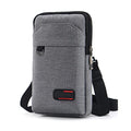 Travel Cell Phone Pouch Belt Pouch, Phone Holster Crossbody Bag with Shoulder Strap for iPhone Case Holder for Hand with Neck Lanyard Smartphone Walking Passport Wallet | with Shoulder Strap - color: Single Layer Light Grey