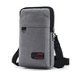 Travel Cell Phone Pouch Belt Pouch, Phone Holster Crossbody Bag with Shoulder Strap for iPhone Case Holder for Hand with Neck Lanyard Smartphone Walking Passport Wallet | with Shoulder Strap - color: Single Layer Light Grey