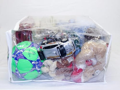 FBA Set of 5 Clear Vinyl Zippered Storage Bags 24x20x11 Inch