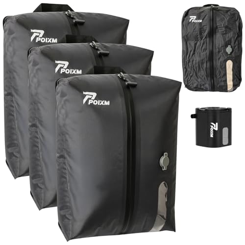 Vacuum Bags for Travel with Pump, Reusable Space Saver Bag, IP67 Waterproof Vacuum Packing Cubes for Travel Suitcases and Backpack (3PC + PUMP) - size: 18L (3 Pack)