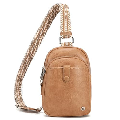 INICAT Anti Theft Crossbody Bags for Women Travel Small Sling Bag Fanny Packs Cross Body Purses Everyday - color: Earth Yellow', size: Large