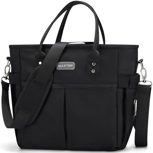 MAXTOP Lunch Bag Women for Work Insulated Thermal Lunch Box for Men with Wide-Open Pocket Reusable Leakproof Cooler Bags with Removable Shoulder Strap for Teacher Nurse Office Picnic Travel Black - color: Charcoal Black, size: X-Large