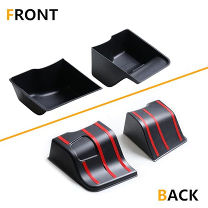 RBR Wheel Well Storage Bin Trunk Organizer Box Compatible with 2024 2025 Jeep Wrangler JL Unlimited 2/4 Door 4XE Interior Accessories Rear Cargo Right Left Tray 2 Pack Black