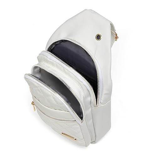 AOSTIHOT Crossbody Small Sling Backpack Sling Bag for Women, Chest Bag Daypack Crossbody for Travel Sport Running Hiking Beige - color: Beige