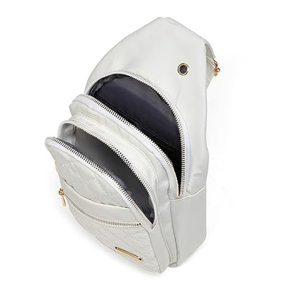 AOSTIHOT Crossbody Small Sling Backpack Sling Bag for Women, Chest Bag Daypack Crossbody for Travel Sport Running Hiking Beige - color: Beige