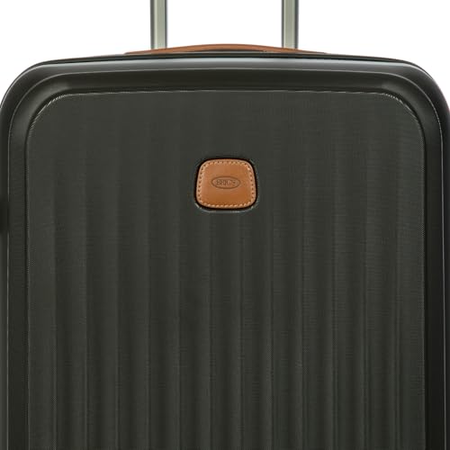 Bric's Taormina Ultra-Light Checked Luggage – Expandable Hard Shell Suitcase with TSA Lock, Anti-Tamper Zippers & 360 Spinner Mobility Wheels - 27 Inch, Olive - color: Olive, size: Checked-Medium