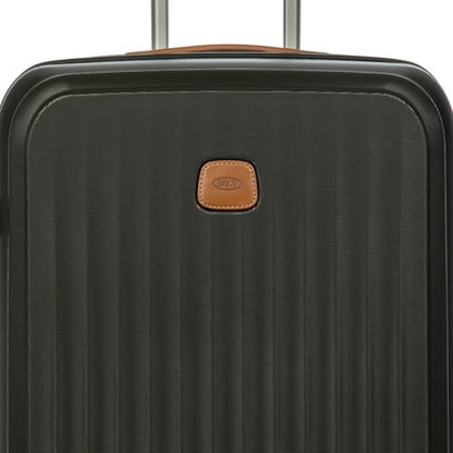 Bric's Taormina Ultra-Light Checked Luggage – Expandable Hard Shell Suitcase with TSA Lock, Anti-Tamper Zippers & 360 Spinner Mobility Wheels - 27 Inch, Olive - color: Olive, size: Checked-Medium