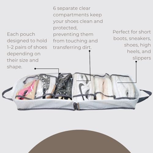 Shoe Bag for Travel, Portable Shoe Organizer, Storage Bag, Shoe Tote Bag for Women and Men - style: Stripe