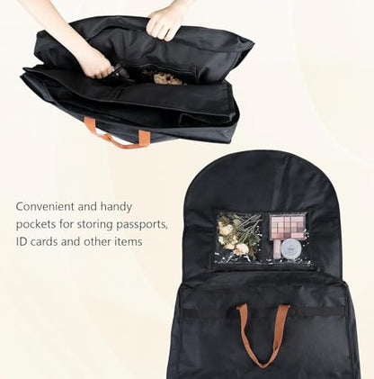 72" Wedding Dress Garment Bag-12" Inch Gusseted Wedding Dress/Suit Bag with Accessory Pockets, Perfect for Weddings, Business Trips (Fits Suits, Tuxedos, Formal Dresses)