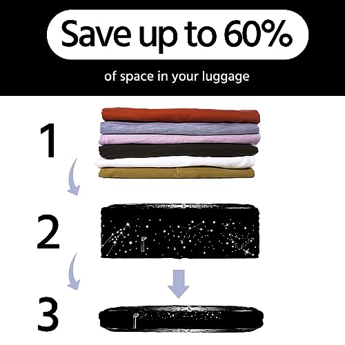 6 Pcs Compression Packing Cubes Waterproof Suitcase Travel Bag Luggage Backpack Organizer Travel Cubes for Packing-Gothic Style - color: Gothic Style