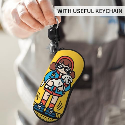 Portable Leather Glasses Case Anti-pressure Glasses Bag Coin Purse Storage Bag Suitable for Men and Women - color: B