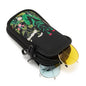 QIUTIMIY Sunglasses Soft Case Zipper Double Eyeglass Case with 2 Compartments 1 Belt Clip - color: Wild Flower
