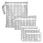 Bumkins - Waterproof Wet Bag, Wet/Dry Clutch & Clear Travel Bags - For Beach, Baby, Travel, Cloth Diapers, Pump Parts, Pool, Gym, Toiletries - Reusable & Easy to Clean - Lunar Gray - 5 Pack - color: A7 Lunar Gray 5pc