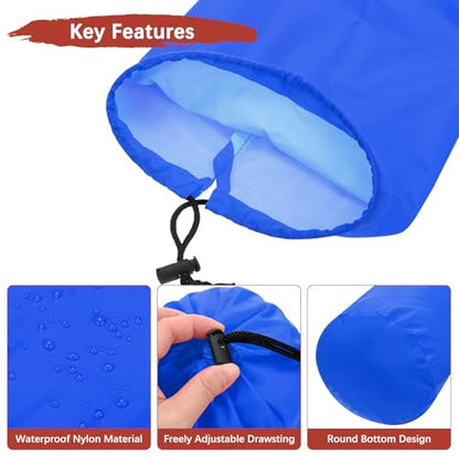Stuff Sack [2PCS] - Waterproof Outdoor Storage Sacks Use for Backpacking & Traveling & Hiking - [Sapphire Blue-5 x 10 in/ 13 x 25 CM] Ultralight Drawstring Bags - color: Sapphire Blue