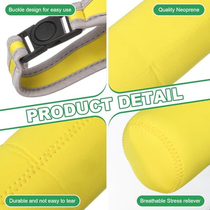 uxcell 2pcs Neoprene Carrier Water Bottle Sleeve, 15.5-20oz Insulated Water Glass Bottle Carrier Bag Collapsible Drink Bottle Sleeve Cover Holder with Handle, Yellow - color: Yellow