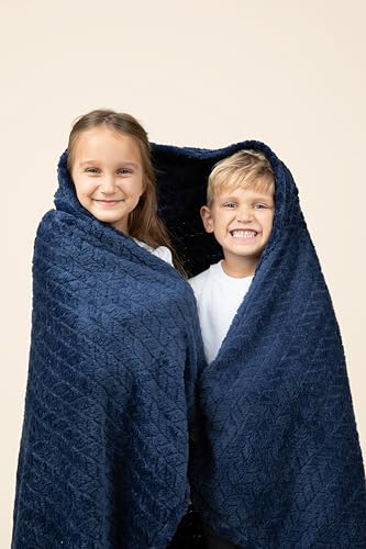 EverSnug Travel Blanket & Pillow 68x42 - Premium Ultra-Soft Microfleece 2 in 1 Compact & Packable Flight Blanket with Soft Bag Pillowcase, Hand Luggage Sleeve and Backpack Clip (Navy Blue) - color: Navy Blue