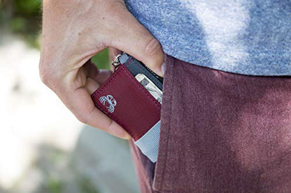 Thin Minimalist Front Pocket Wallet - Credit Card Holder - Small Travel Wallets - Compact Wallets For Men and Women - Carry Cards, Cash, Phone, Keys- Secure Canvas Wallet (Grassland) - color: Grassland