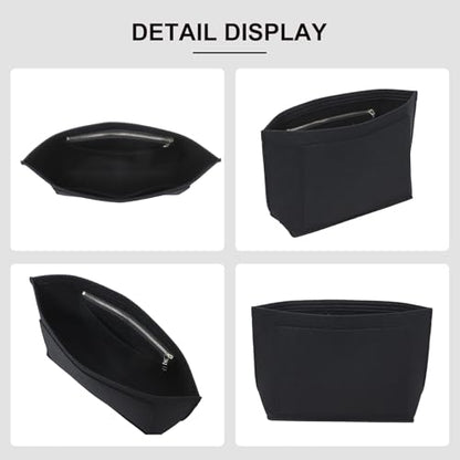 Purse Organizer Insert Compatible with Longchamp Le Pliage M Top Handle Tote Bag, Black/SM - color: Black, size: M Tote Bag (Top Handle)