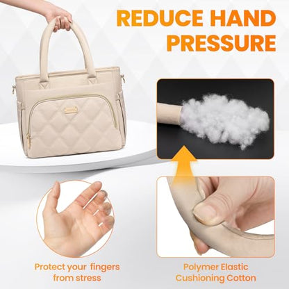 Artelaris Lunch Bag Women, Adult Insulated Lunch Box, Leakproof Lunch Cooler Bag, Reusable Large Lunch Cooler for Work, Picnic, Travel (Beige) - color: Beige