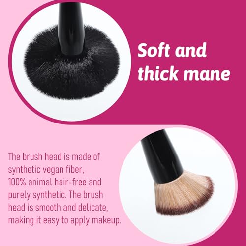 Travel Makeup Brushes 4 in 1 Makeup Brush Retractable Makeup-Brush Set Double Ended Makeups Brushes Set with Case Powder Foundation/Blush Eyeshadow Concealer Brush for Liquid Cream Powder