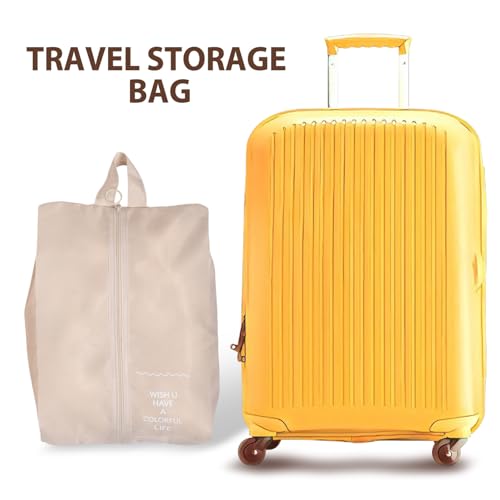 Alipis 7pcs Waterproof Travel Packing Cubes Set for Women Large Capacity Suitcase Organizer Bags Beige Compression Travel Accessories for Luggage and Backpack