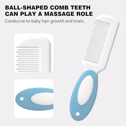 Baby Grooming Kit,Baby Health Care Kit,Baby Brush Soft Bristles 5 pcs Baby Nail Kit Nursery Care Kit Baby Hair Brush Hair Comb Nail Kit Safety Cutter Nail Clipper Set Blue - color: 5pcs Blue