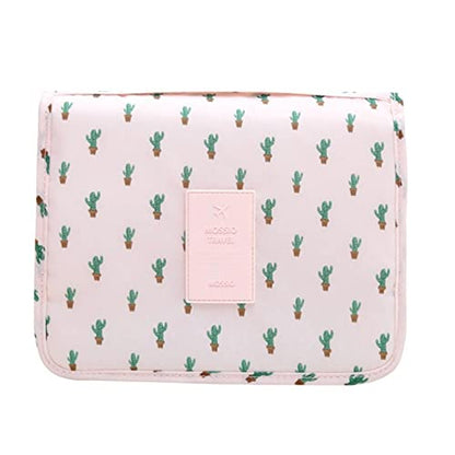 Mossio Hanging Toiletry Bag - Large Cosmetic Makeup Travel Organizer for Men & Women with Sturdy Hook - color: Cactus