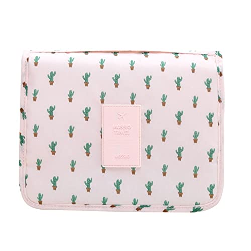 Mossio Hanging Toiletry Bag - Large Cosmetic Makeup Travel Organizer for Men & Women with Sturdy Hook - color: Cactus