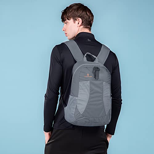 sinotron 22L Lightweight Packable Hiking Backpack, Small Hiking Backpack Day Pack for Women Men Travel Camping Vacation - color: Grey