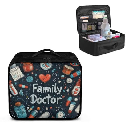 First Aid Kit Bag Lightweight Empty Medic Bag for Pet Friendly Households and Outdoor Adventures Featuring Wear Resistant Material Breathable Construction Easy Access - color: Midecine