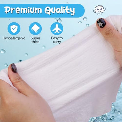 Cottonessence Premium Compressed Towels (50-Pack) - 9.4" x 11.8" Individually Wrapped Coin Tissues, Portable Towels for Travel, Hiking, Gym, Spa, Beauty Salon, Makeup, Baby Care, Outdoor Use - size: 50 Count (Pack of 1)