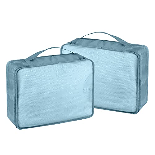 Packing Cubes Set, 2 Pcs Packing Organizers Set for Suitcases (Grey blue) - color: Grey blue