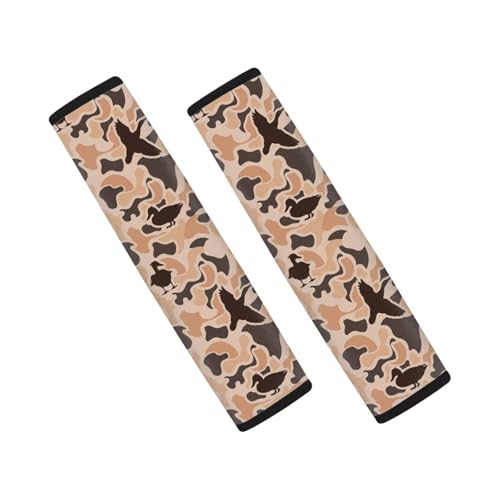 2 Pack Seatbelt Covers Car Seat Strap Pads Easy to Install Anti-Slip Duck Camouflage Hunting Shoulder Strap Protects Universal Car Interior Accessories Car Arm Rest Cover - color: Duck Camouflage Hunting