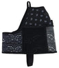 Half-Gallon Fitness Hydration Cover | Neoprene Insulated Cooling & Portable Gym Water Bottle Carrier | CASE with Storage Pockets - color: BANDANA BLACK