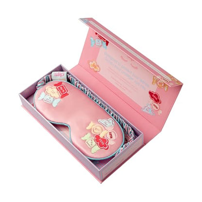 slip Besties Contour Sleep Mask | Pure Silk, 100% Mulberry Silk | Contoured Design | Soft, Gentle on Skin, Adjustable Strap for Perfect Fit | Ideal for Restful Sleep - color: Besties