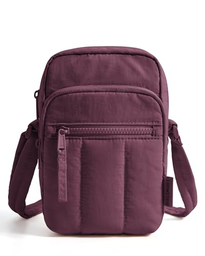 BAGSMART Crossbody Bags for Women, Mini Cell Phone Cross body Purses Travel Wallet with RFID Blocking Card Slots - color: Black Purple