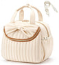 Bluboon Lunch Box for Women, Large Insulated Lunch Bag with Shoulder Strap, Adult Lunch Tote Teacher Nurse, Bow Lunch Cooler Gifts for Work Picnic Travel, Black (Biege) - color: Beige