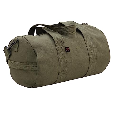Rothco Heavy-Duty Canvas Shoulder Duffle Bag - Rugged Travel Gym Gear Equipment Bag - color: Olive Drab, size: 19 Inches
