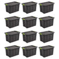 Sterilite 12-Pack Storage Bins with Lids, Heavy Duty Totes, Tuff1, 30 Gallon, Flat Gray - color: Flat Gray, size: 30 Gallon (12 Pack)