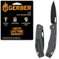 Gerber Gear LST - EDC Pocket Knife - Survival Tactical Tool for Travel, Camping & Outdoor Adventure - Lightweight & Compact Folding Knife - Stainless Steel Blade - Gray - color: Gray