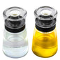 Outdoor Oil Dispenser Bottle for Camping, 160 ml/5.4 oz Glass Olive Oil and Vinegar Cruet, Leak-proof Well Sealed for Picnic Kitchen, 2 Pack - size: 2 Pack