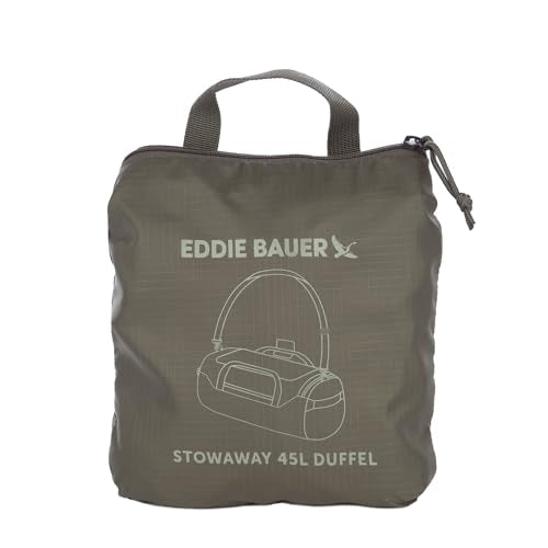 Eddie Bauer Stowaway Packable Duffel Bag | Travel | Foldable | Lightweight | Durable | Ripstop Polyester - color: Spruce