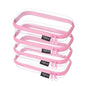 YQBRAO 4-Pack Clear Hard Shell Zipper Case, 1.2mm Ultra-Thick Diaper Bag Organizer Pouches, Rigid Self-Standing Travel Makeup Bags with YKK Zippers, TSA Approved, Pink - color: Pink, size: 4 Pack(S)