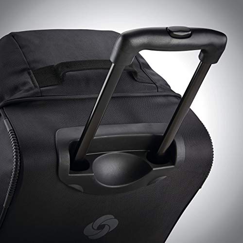 Samsonite Andante 2 Wheeled Duffel Bag – 22-Inch Durable Rolling Luggage with Inline Skate Wheels, Push-Button Handle & Spacious Compartments – Travel-Friendly and Lightweight - All Black - color: All Black, size: 22-Inch