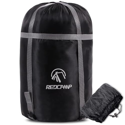 REDCAMP Sleeping Bag Stuff Sack, Black M, L, XL and XXL Compression Sack, Great for Backpacking and Camping - style: Black M