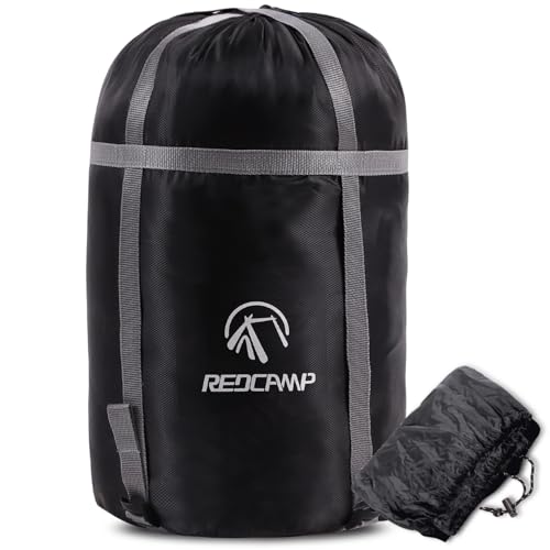 REDCAMP Sleeping Bag Stuff Sack, Black M, L, XL and XXL Compression Sack, Great for Backpacking and Camping - style: Black M